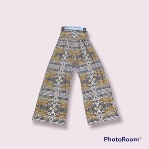 Like New! Valija Linen Colorful Printed Wide Leg Pants Size Medium SKu:4G365